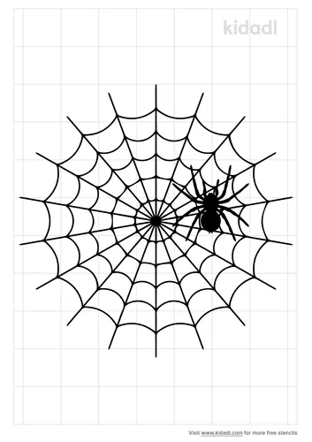 spider-on-web-stencil