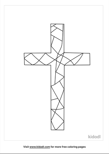 Stained Glass Cross Coloring Pages Free Bible Coloring Pages Kidadl