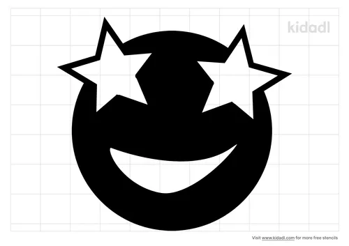 star-eye-emoji-stencil