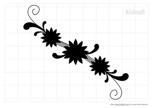 sunflower-chain-stencil
