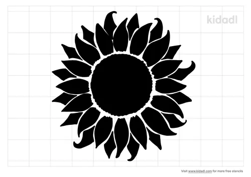 sunflower-stencil