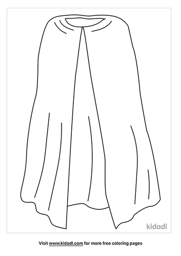 Superhero Cape Coloring Pages | Free Fashion & Beauty Coloring Pages