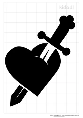 sword-heart-stencil