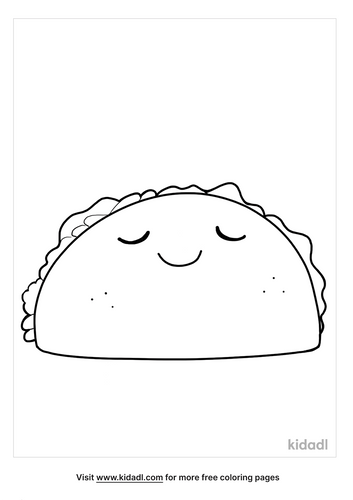 Taco Coloring Pages To Print Coloring Pages