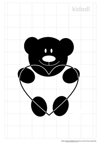 teddy-bear-with-heart-stencil