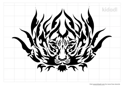 tiger-tribal-stencil