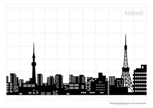 tokyo-skyline-stencil
