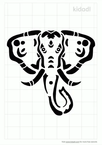 tribal-elephant-head-stencil