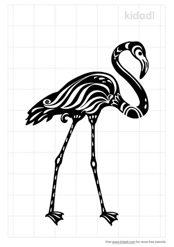 tribal-flamingo-stencil