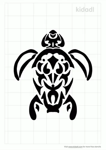 tribal-turtle-stencil
