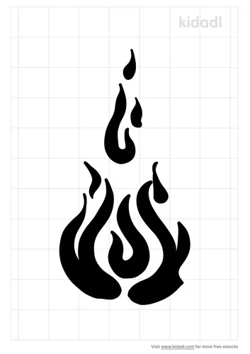vertical-flame-stencil