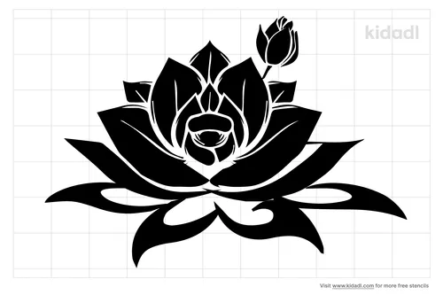 water-lily-stencil