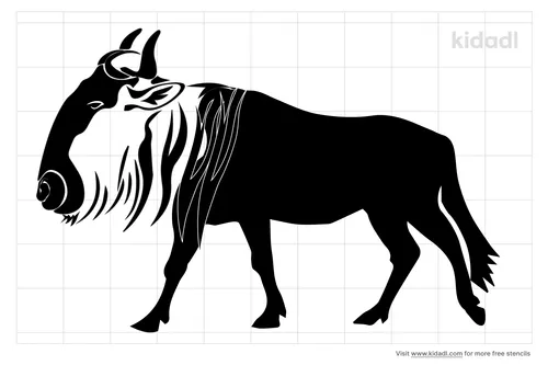 wildebeest-stencil