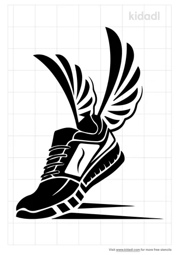 winged-shoe-stencil