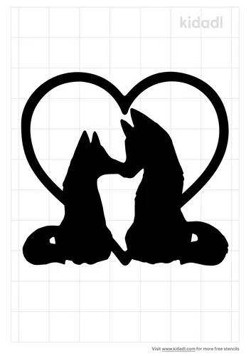 wolf-couple-stencil