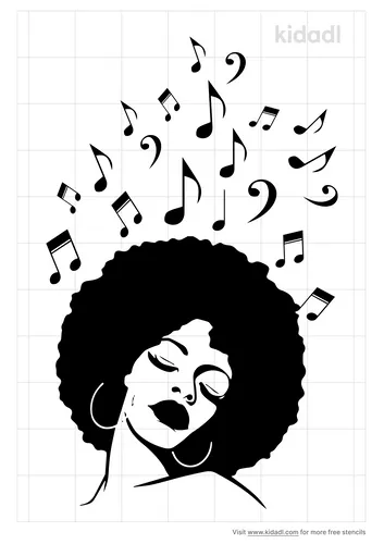 woman-with-afro-music-notes-stencil