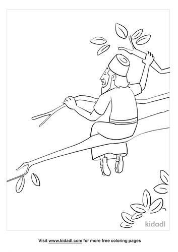 Zacchaeus Coloring Pages | Free Bible Coloring Pages | Kidadl