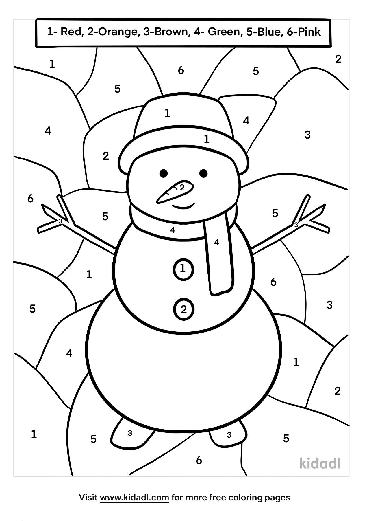 christmas coloring by numbers pages easy