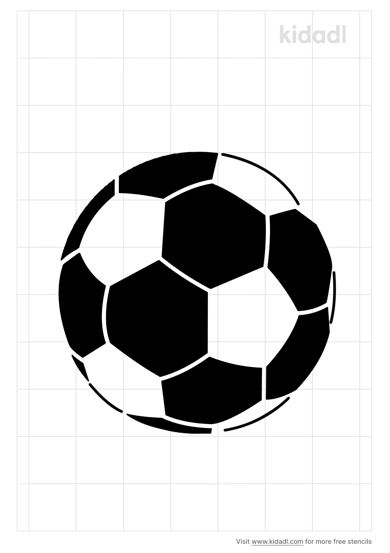 Soccer Ball Stencil Template For Walls And Crafts Reusable Stencils For