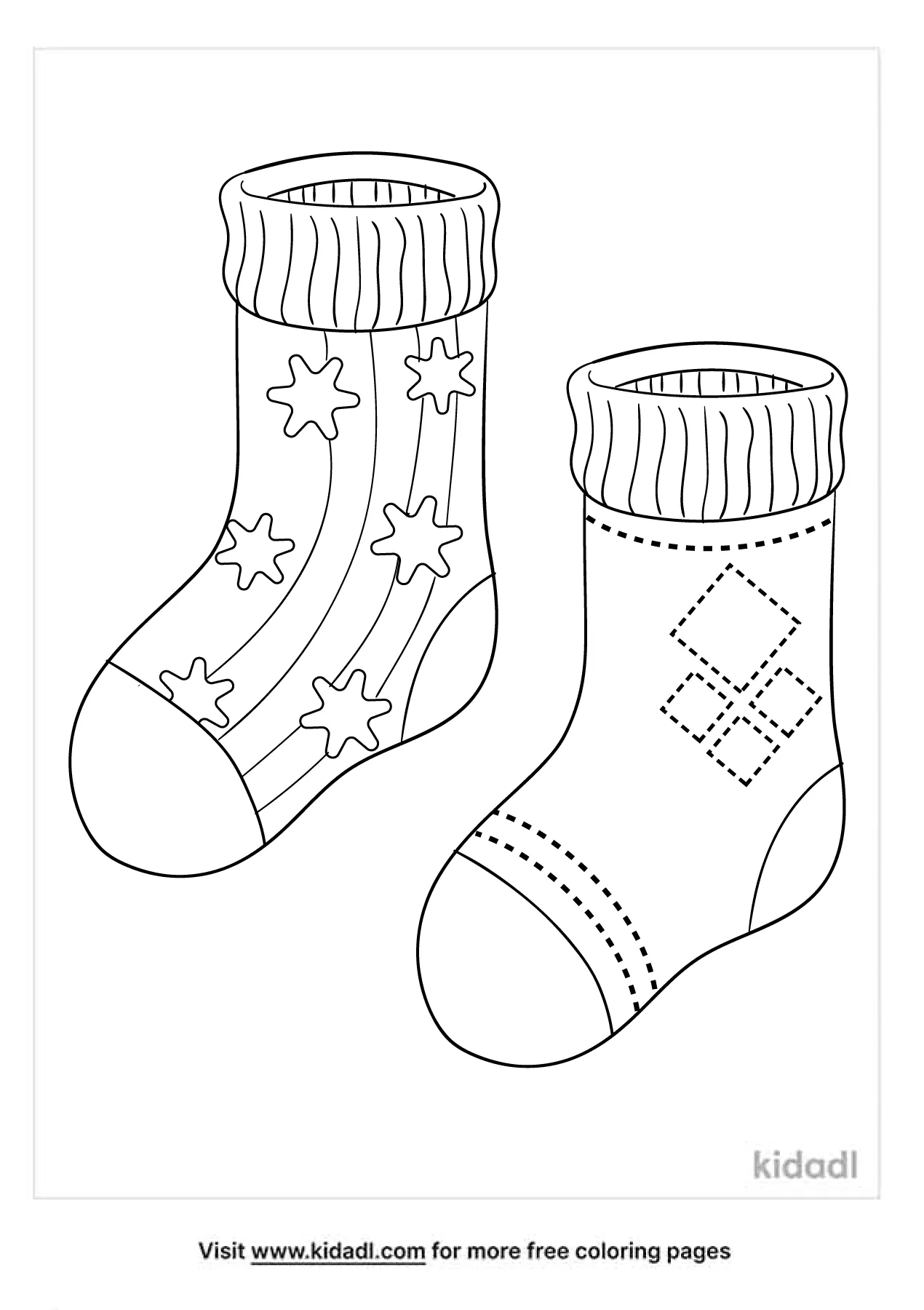 Sock Coloring Pages | Free Fashion Coloring Pages | Kidadl