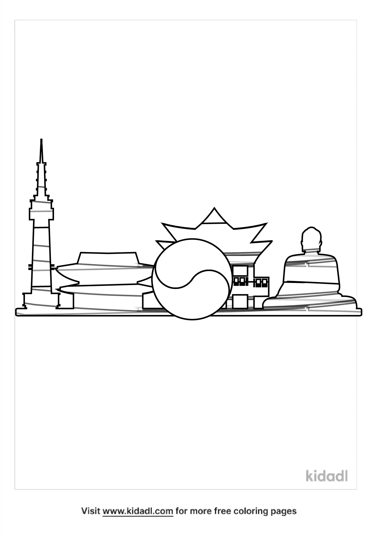 coloring pages korea