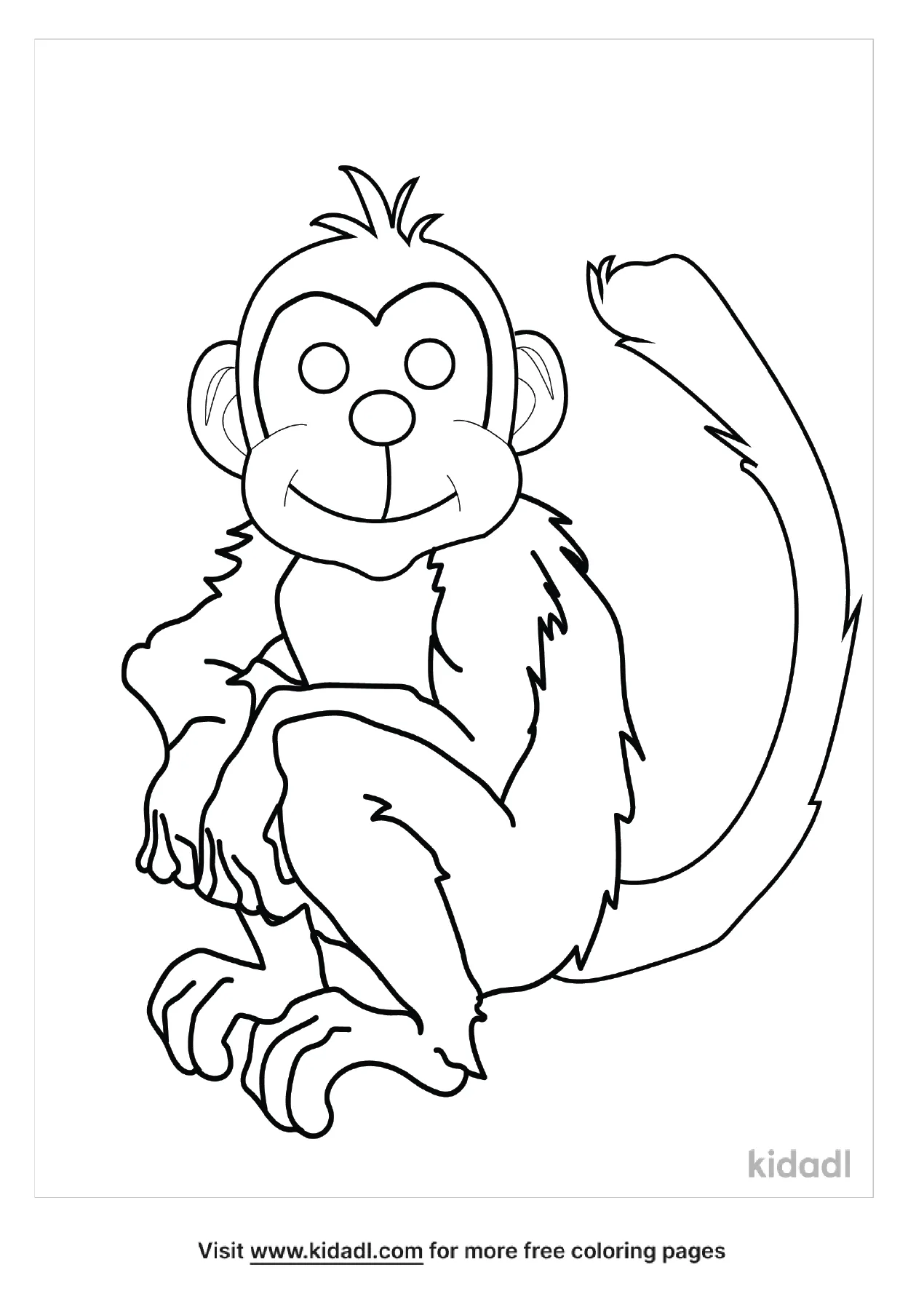 spider monkey coloring pages for kids