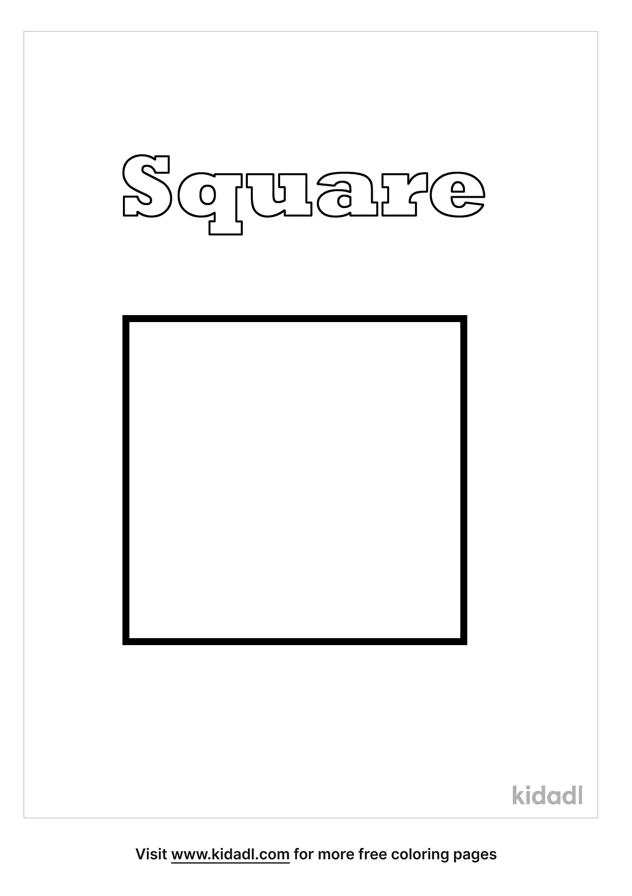 Free Square Coloring Page | Coloring Page Printables | Kidadl