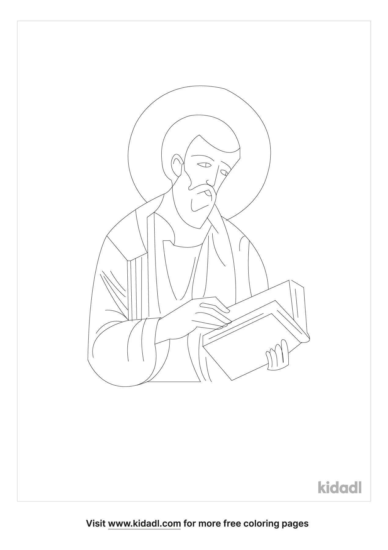 St Mathew The Apostle Coloring Page | Free Famous Coloring Page | Kidadl