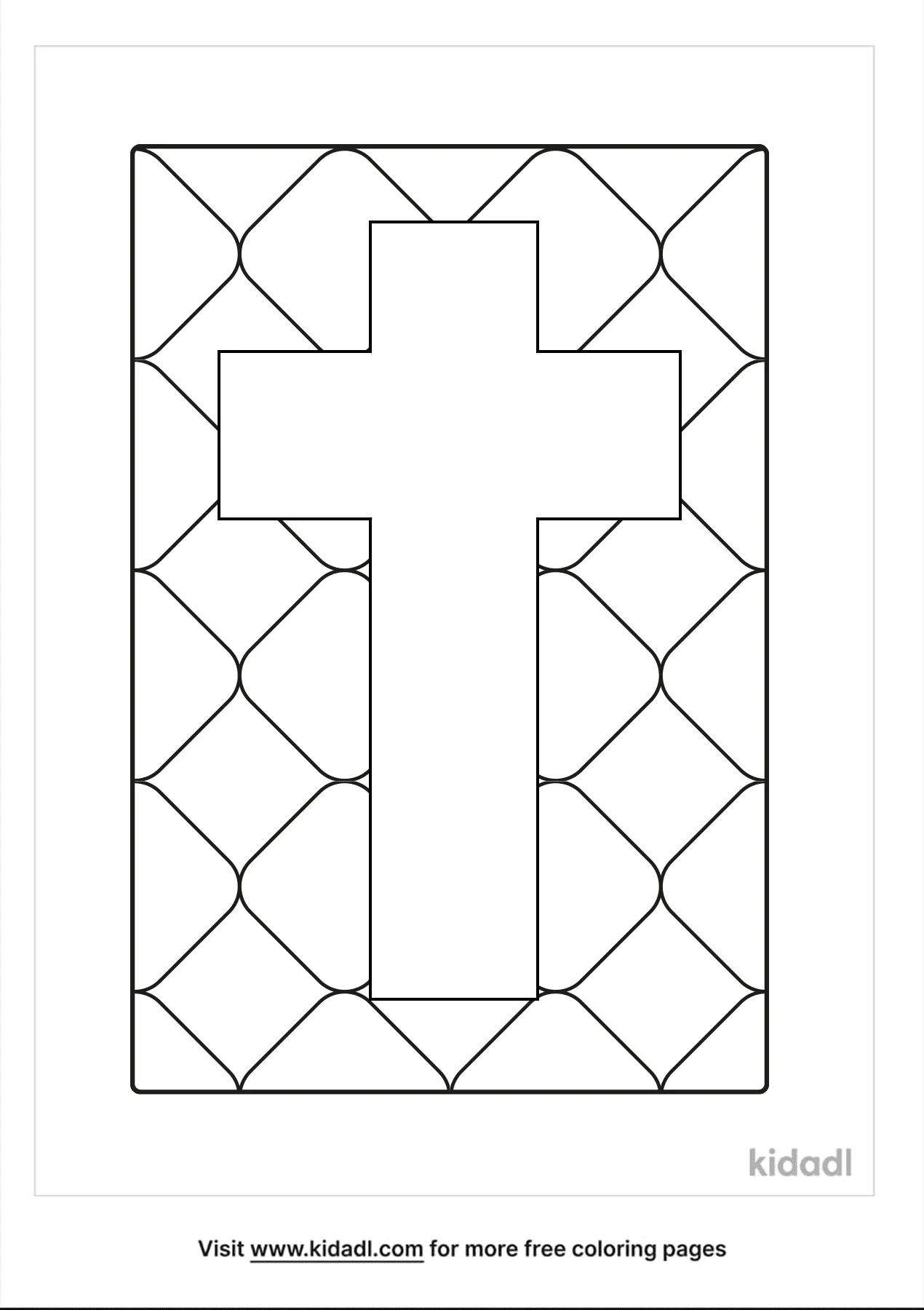 Stained Glass Cross Coloring Pages Free Bible Coloring Pages Kidadl