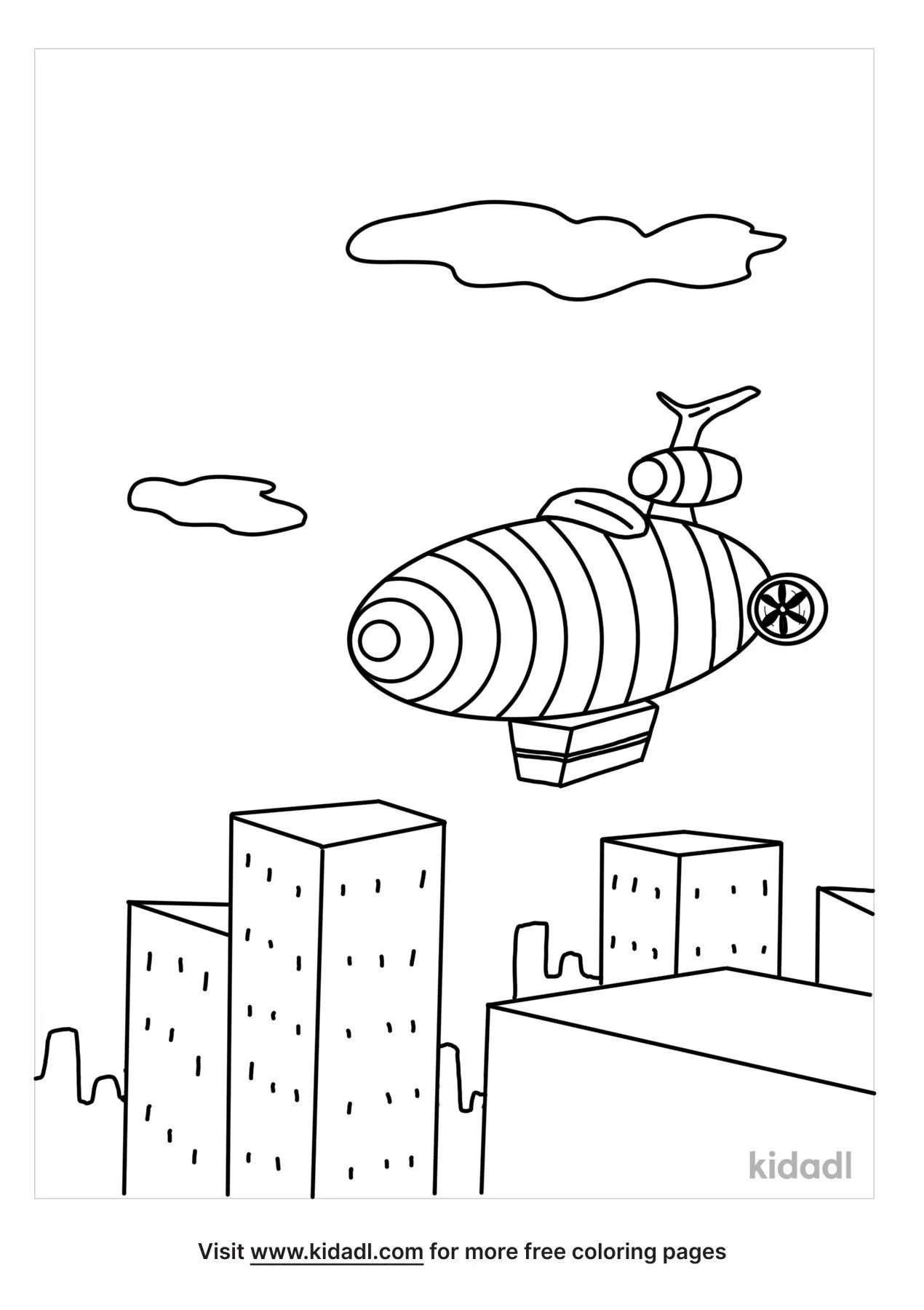 Steampunk City Coloring Page