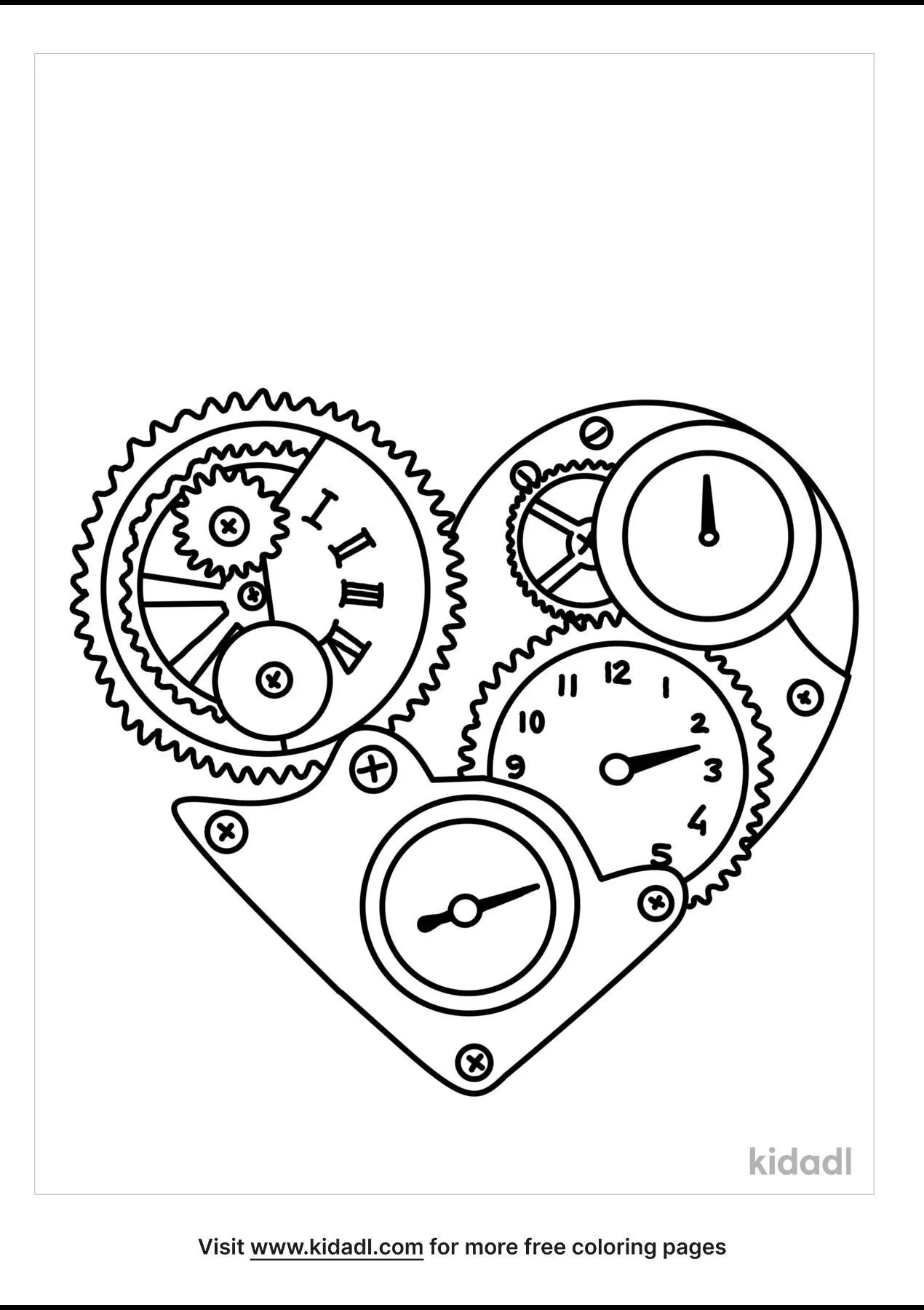 Free Steampunk Coloring Page | Coloring Page Printables | Kidadl