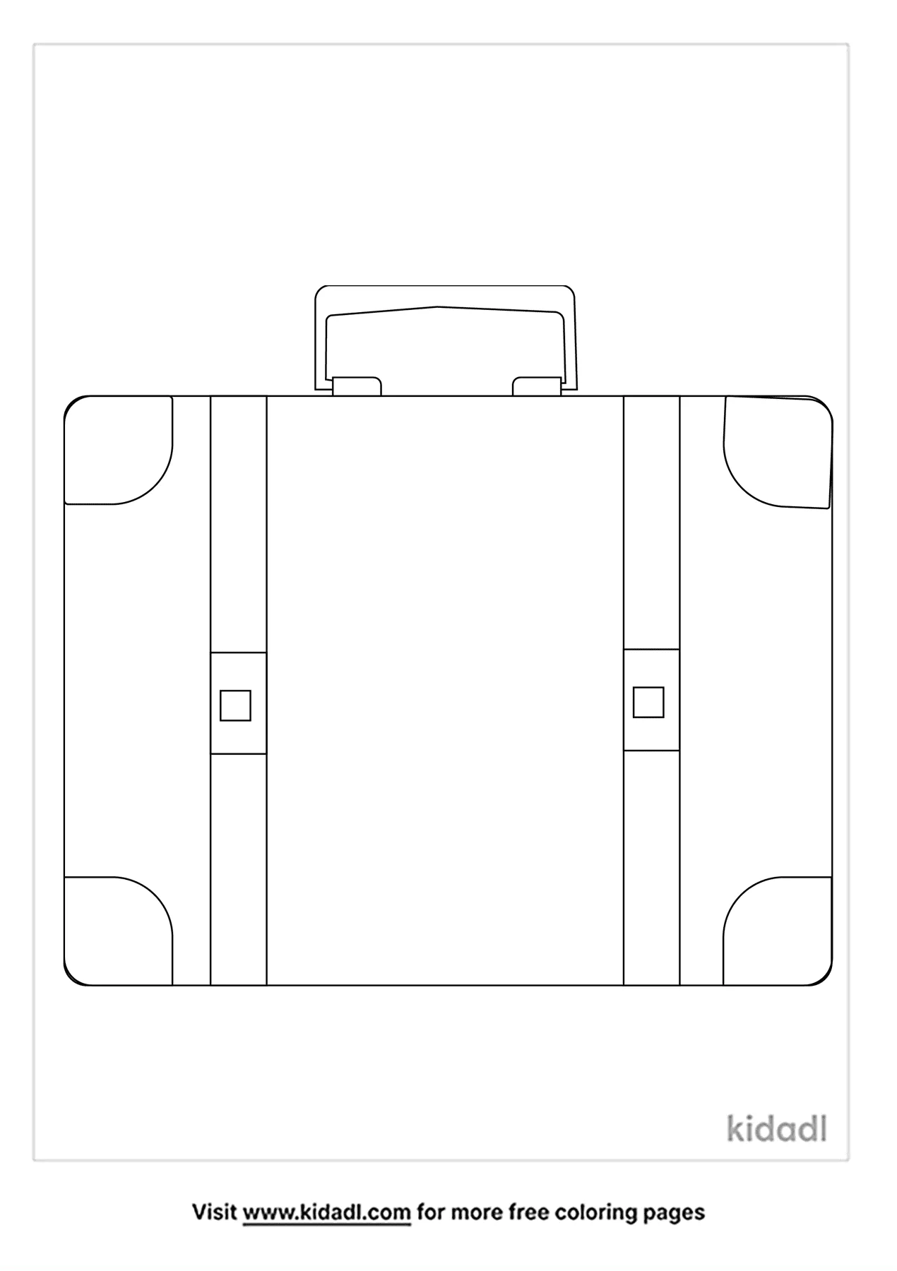 Suitcase Coloring Pages