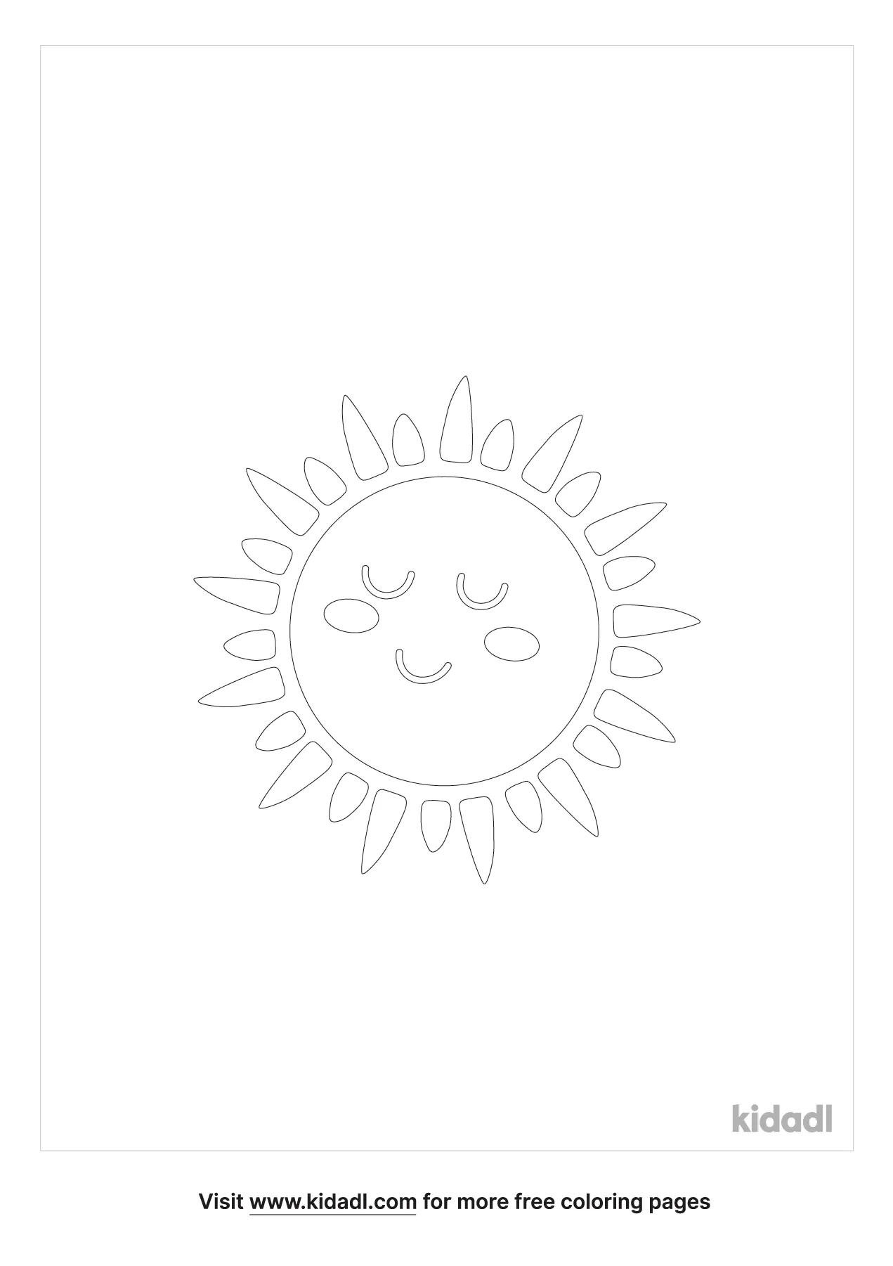 Summer Sunshine Coloring Page