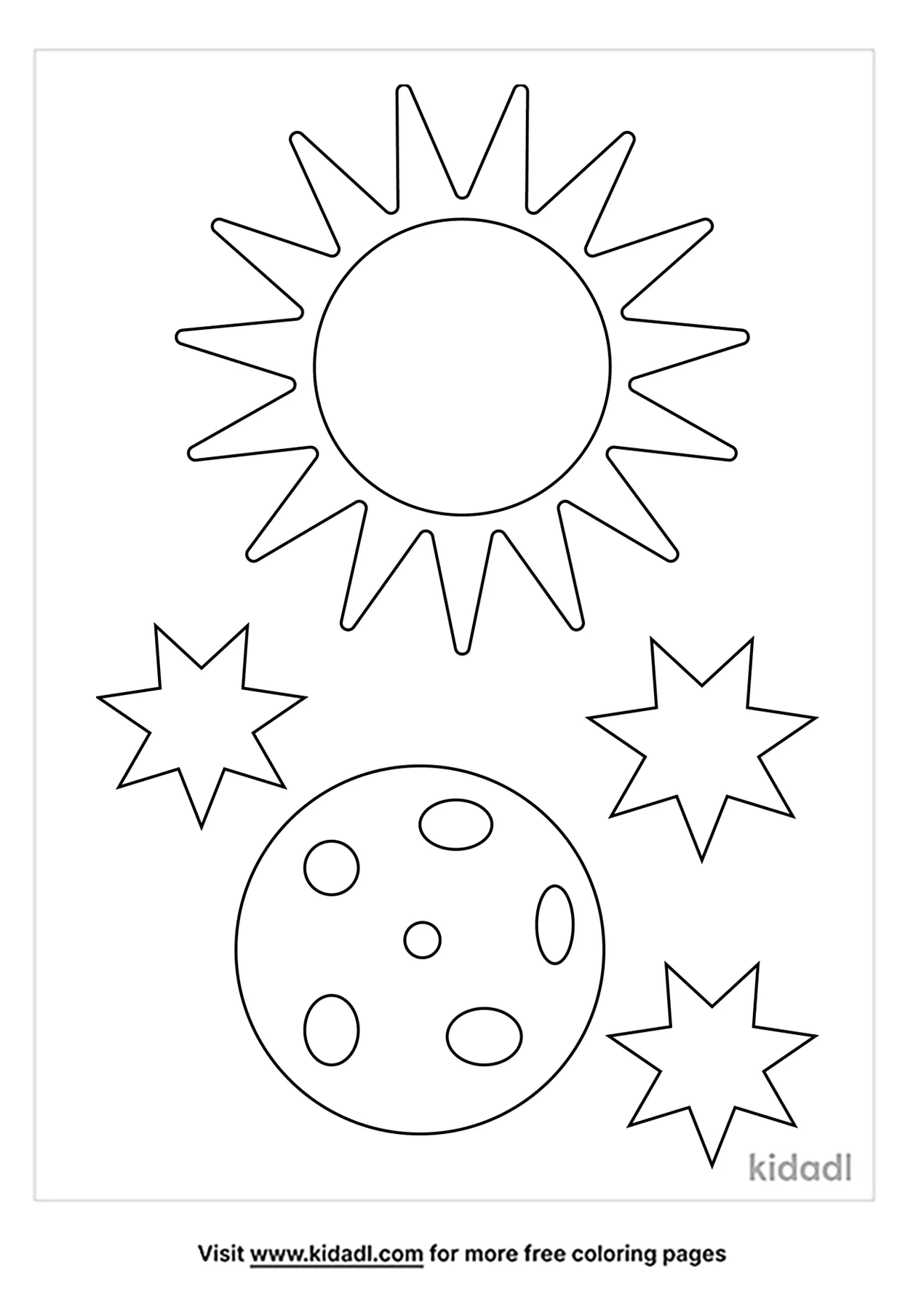 Sun Moon And Stars Coloring Pages Free Space Coloring Pages Kidadl