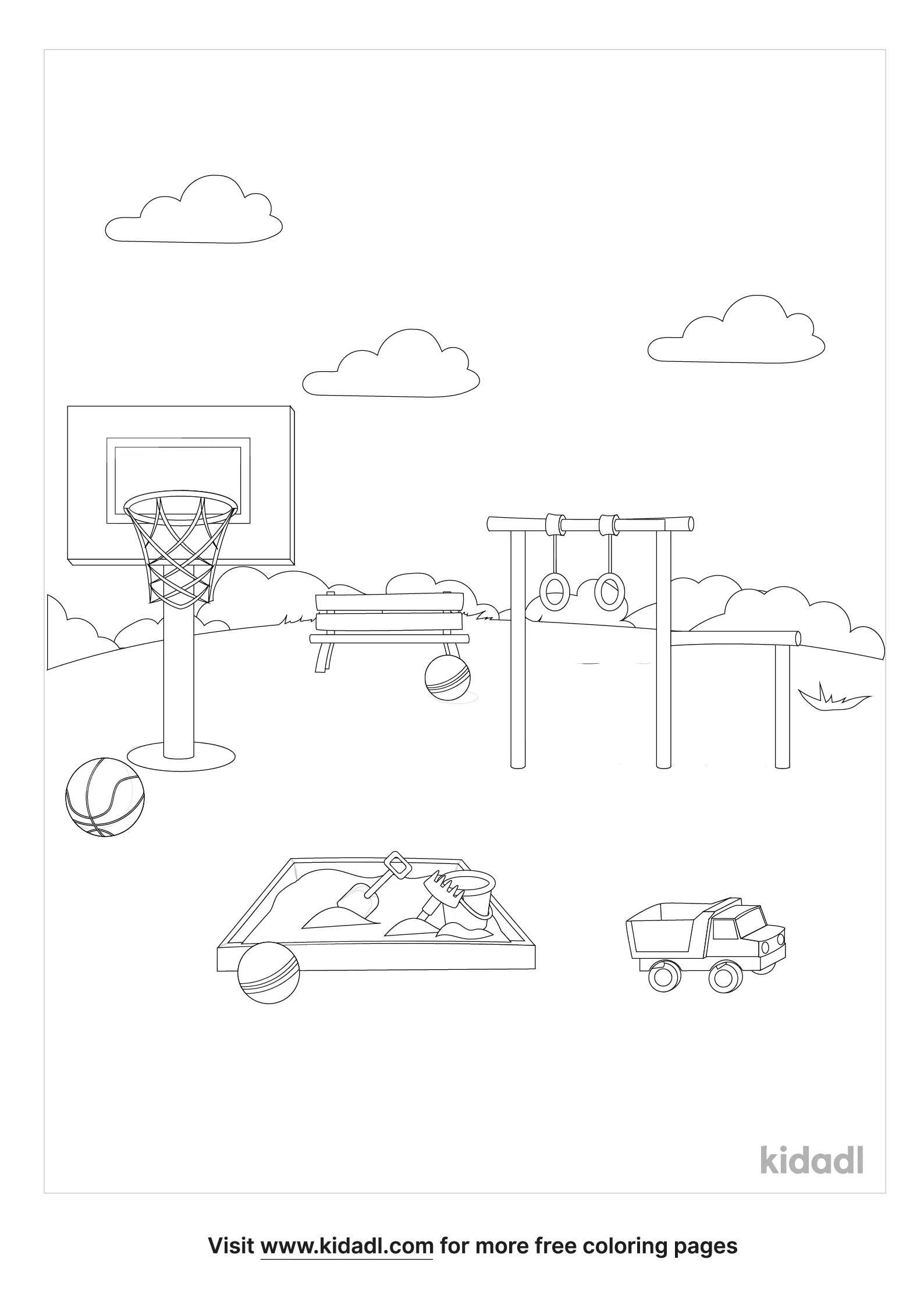 Swing Set Coloring Pages