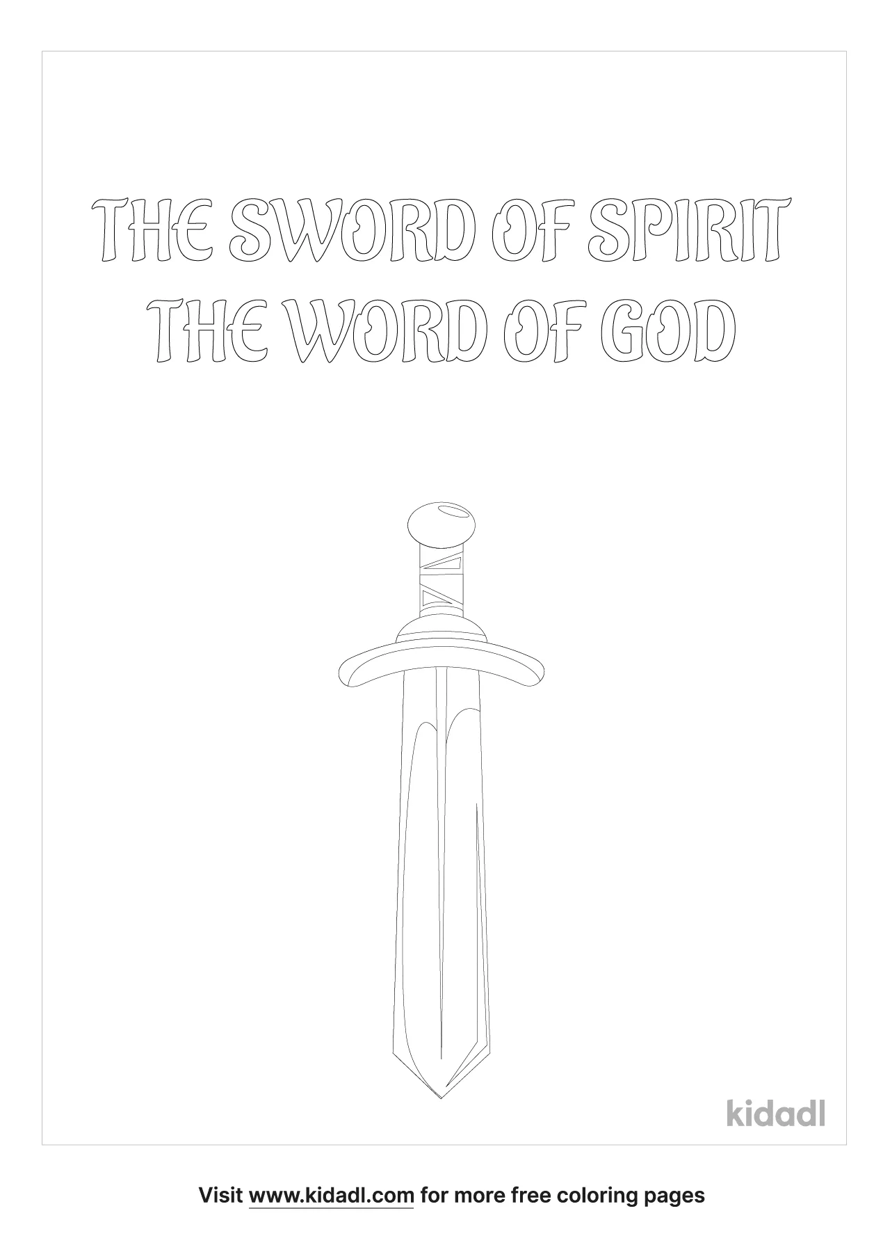 Sword Of The Spirit Bible Coloring Pages