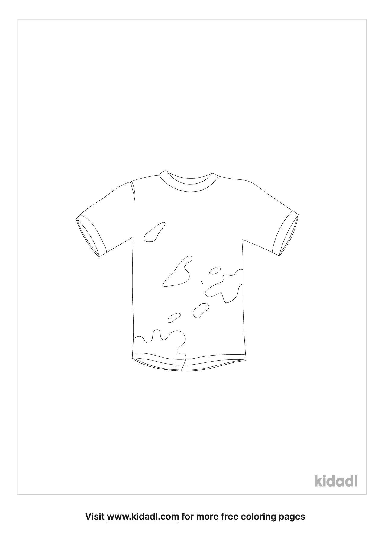 T-Shirt With Stain Coloring Page