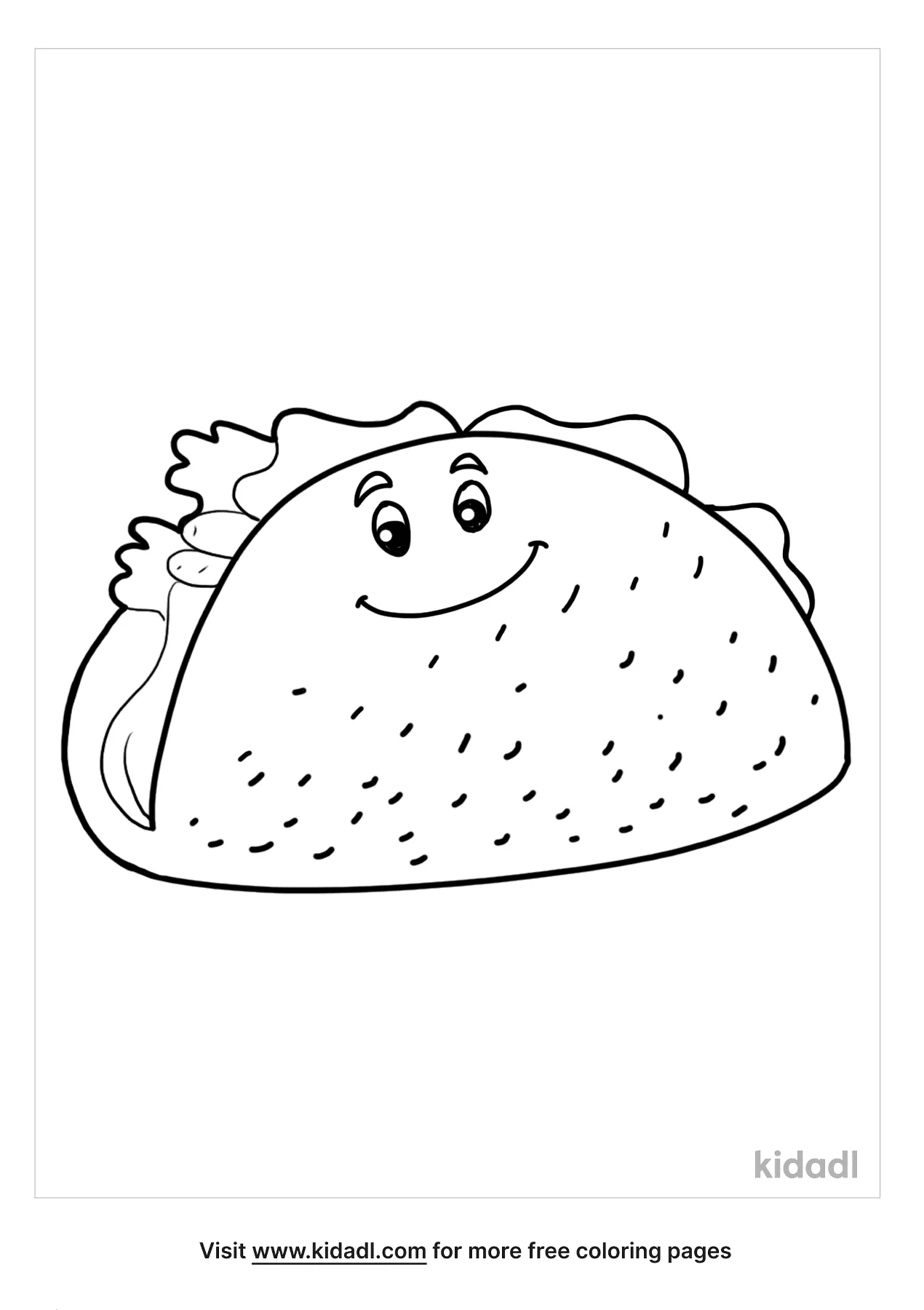 Taco Coloring Pages | Free Food Coloring Pages | Kidadl