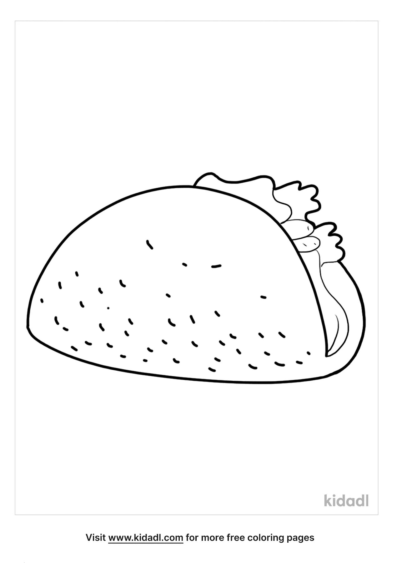 coloring pages of tacos