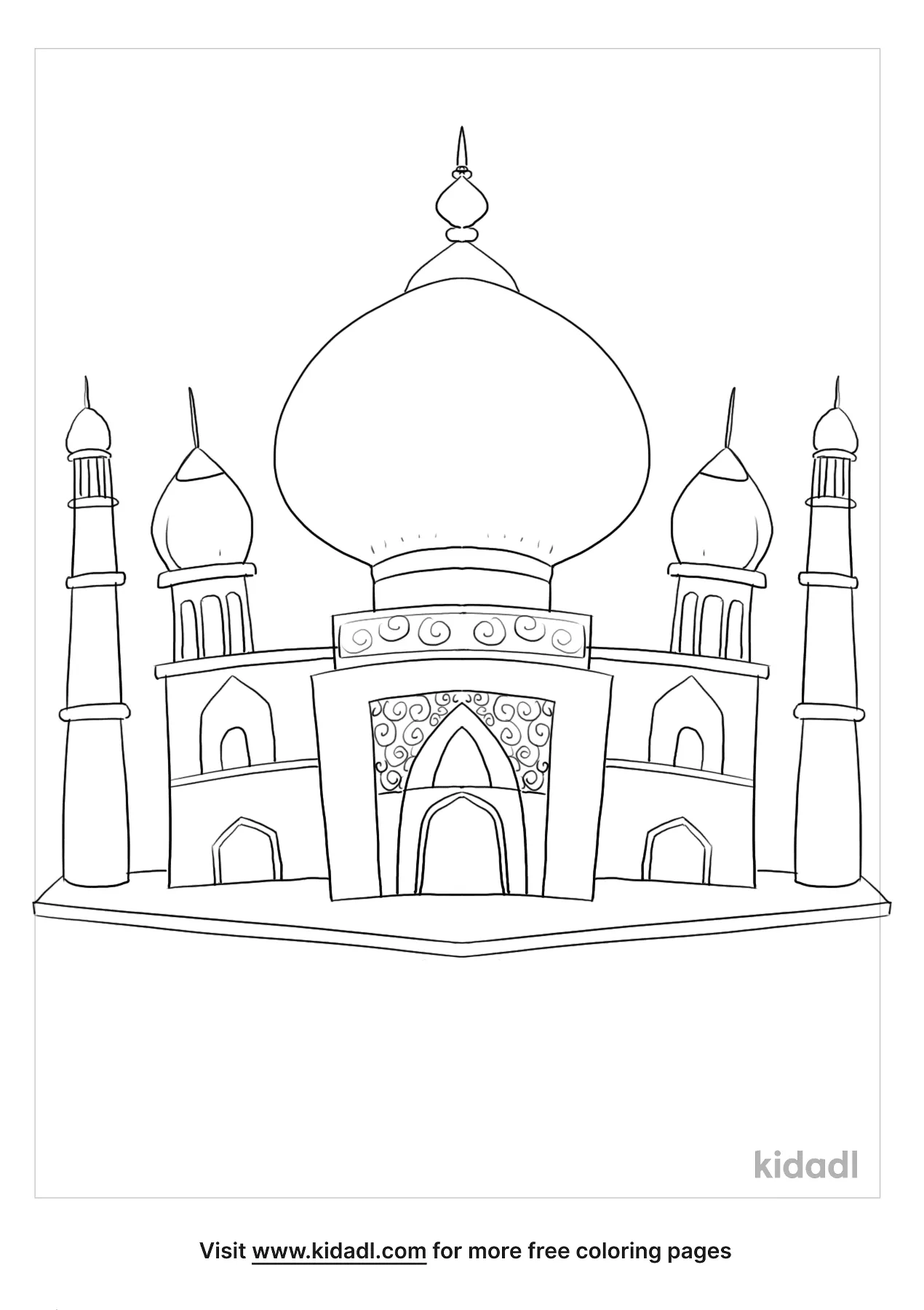 Taj Mahal Coloring Pages Free World Geography Flags Coloring Pages Kidadl