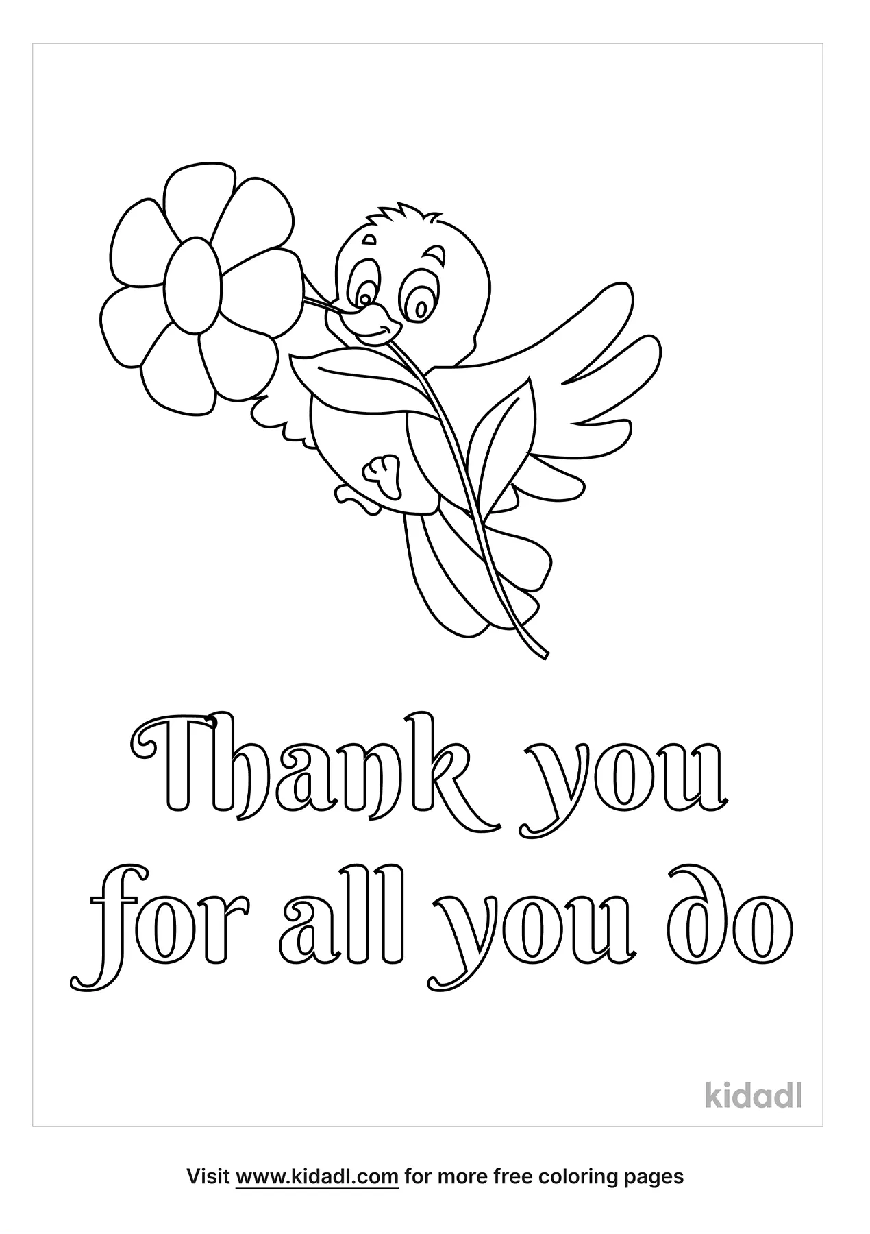 coloring pages that say thank you