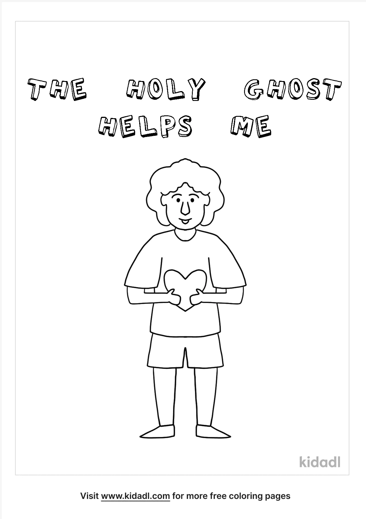 The Holy Ghost Helps Me Coloring Page