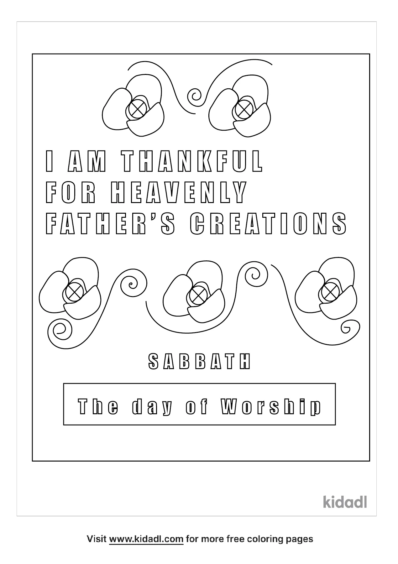 sabbath day coloring pages