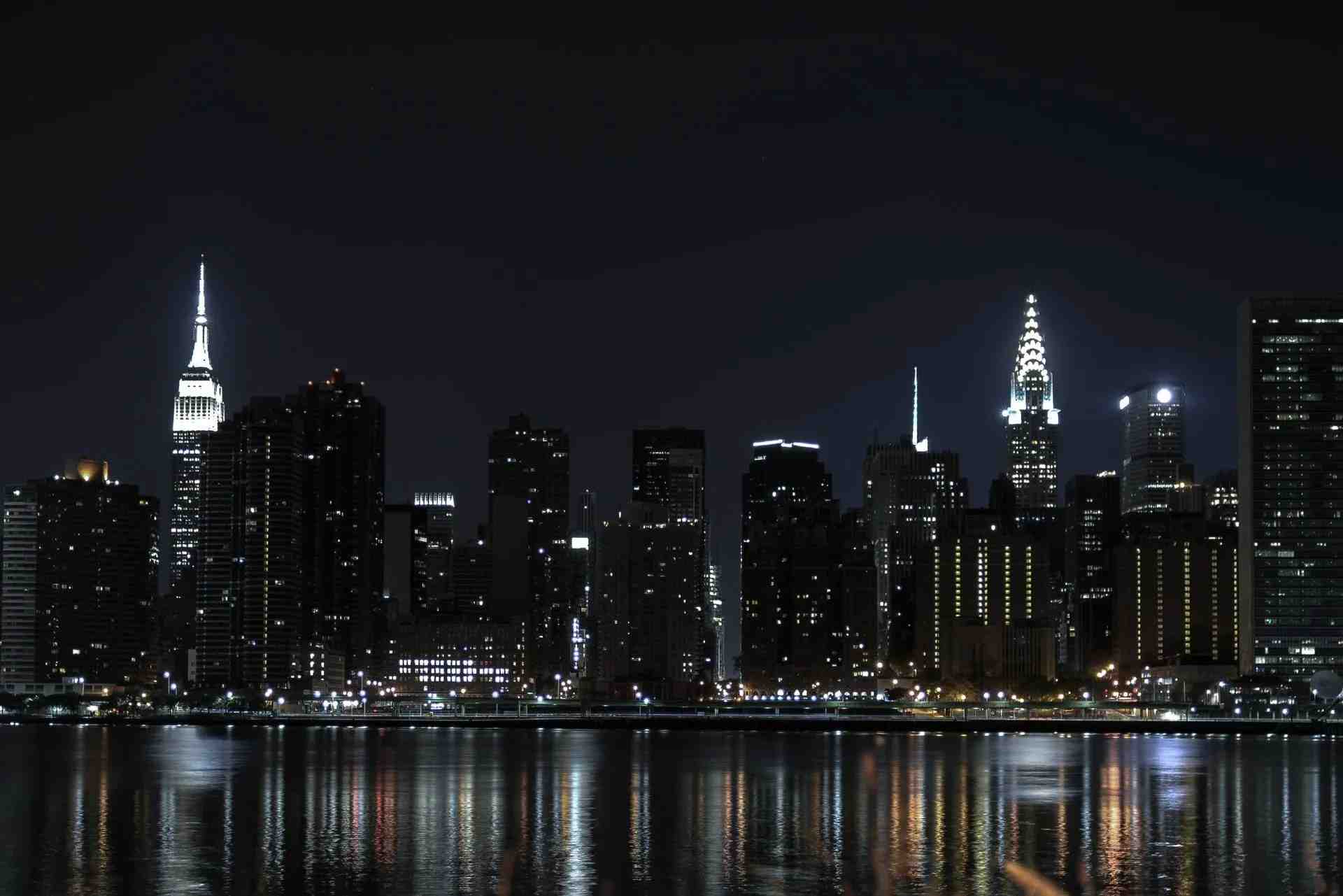 The night view of the illuminated Chrysler Building is something to see.