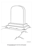 Blank Headstone Coloring Page | Free Outdoors Coloring Page | Kidadl