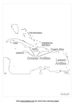 Greater And Lesser Antilles Coloring Page | Free North-america Coloring ...