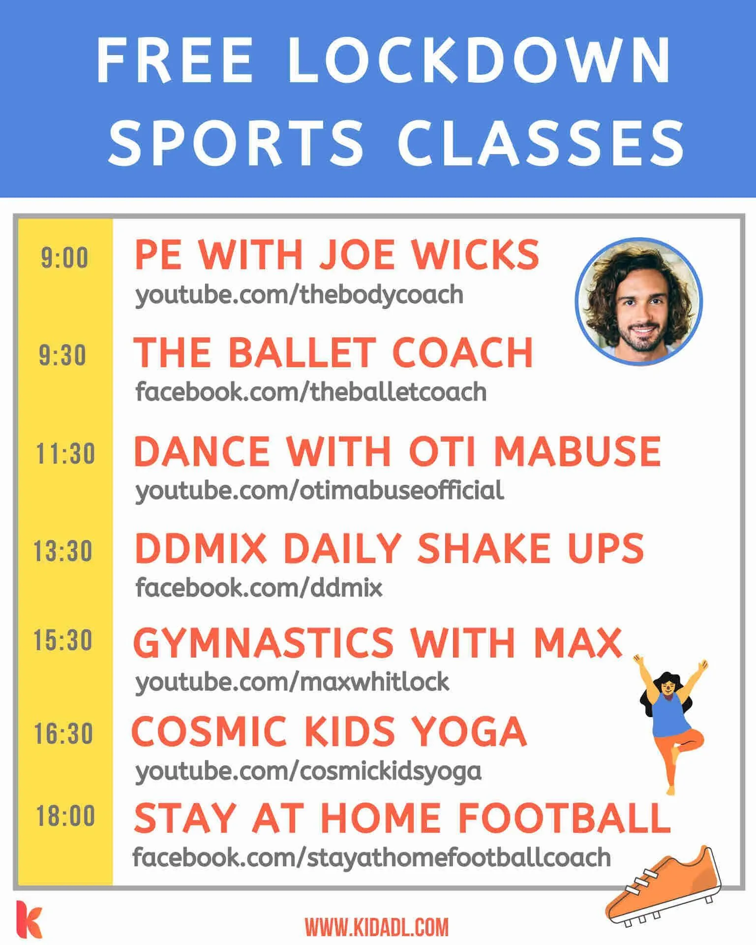 Sports classes for kids.