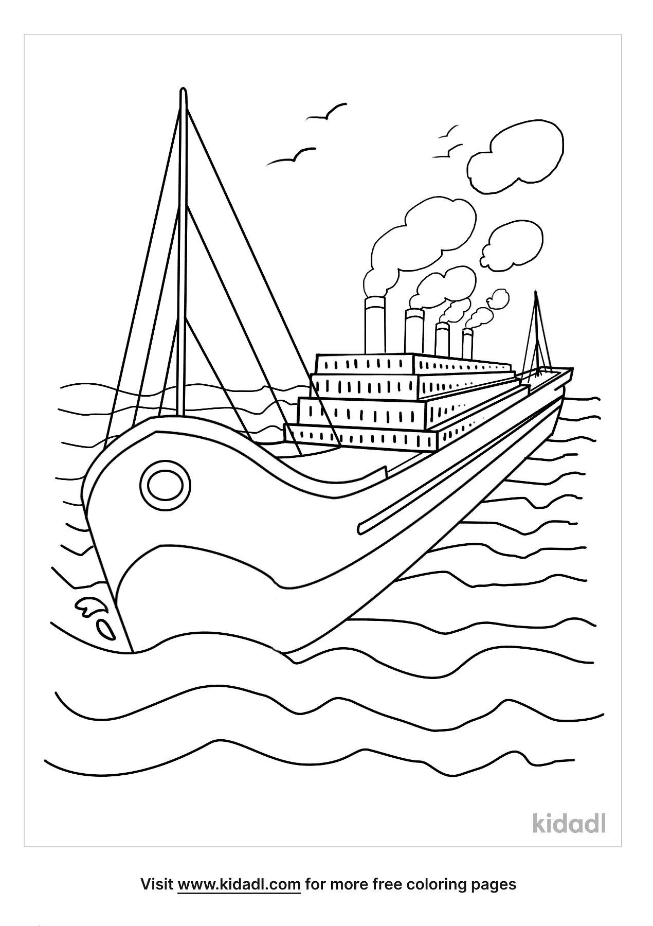 Titanic Coloring Pages   Free Vehicles Coloring Pages   Kidadl
