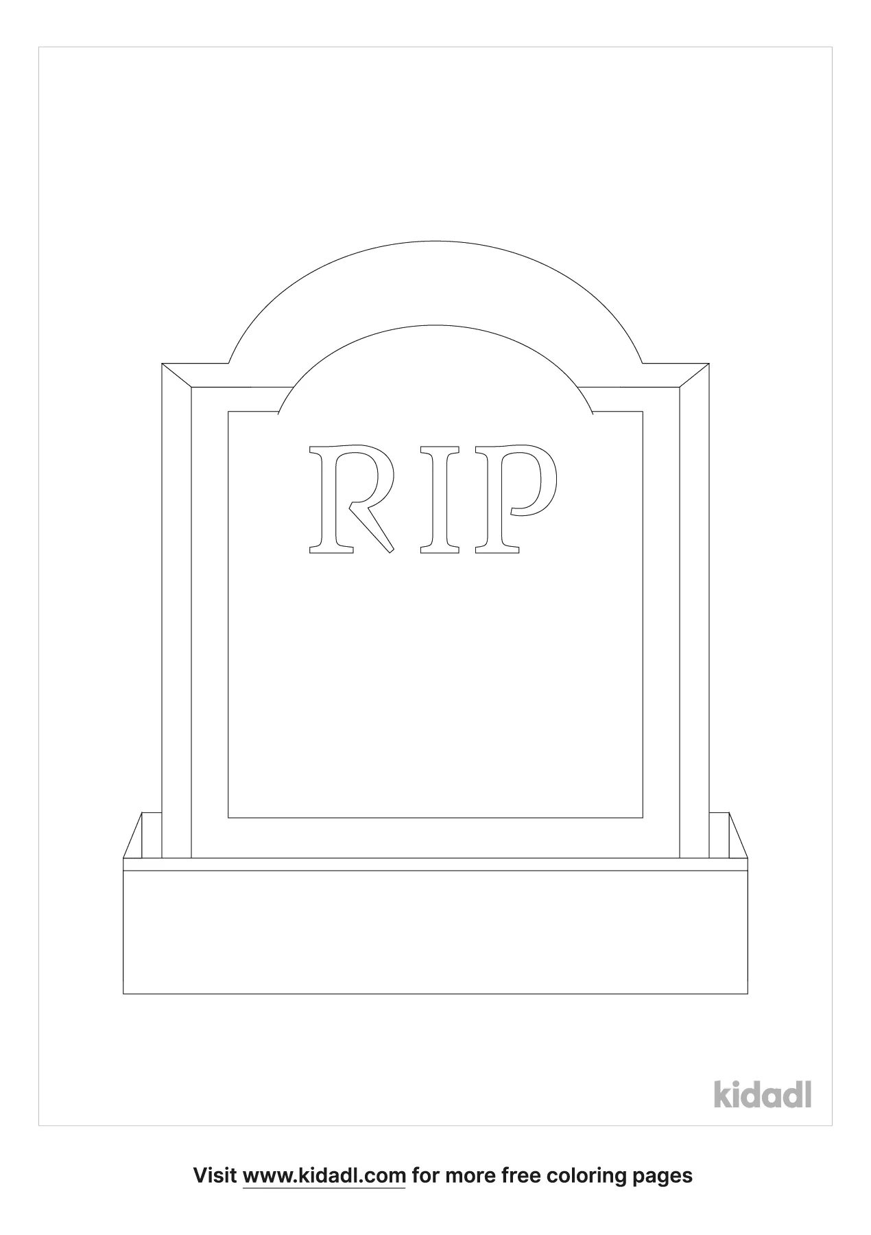 Tombstone Coloring Page