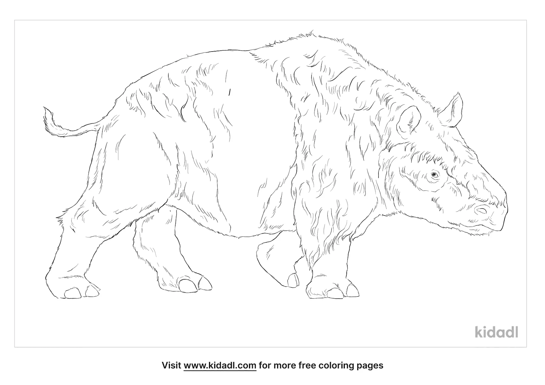 Toxodon Coloring Page
